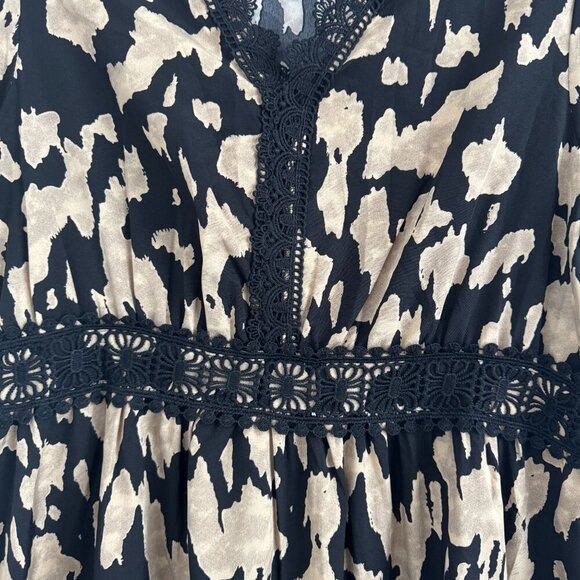 Shein Women Leopard Print Maxi Short Sleeve Dress Size L - Picture 6 of 7